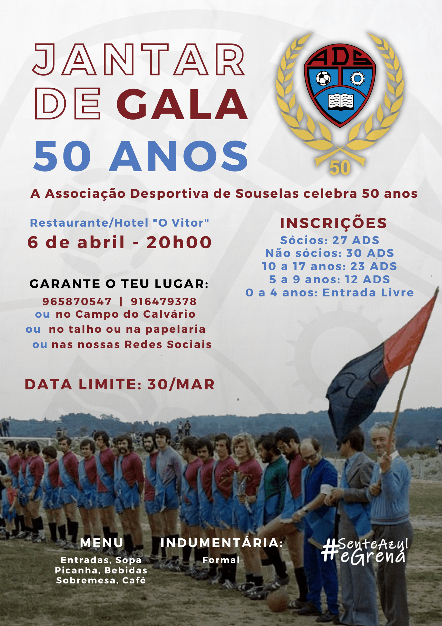 ADS celebra 50 anos com Jantar de Gala!